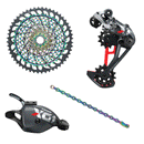 SRAM X01 Eagle Group set RED 10-52T 12 Speed Drivetrain With Rainbow Cassette