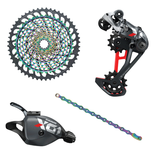 SRAM X01 Eagle Group set RED 10 52T 12 Speed Drivetrain With Rainbow C