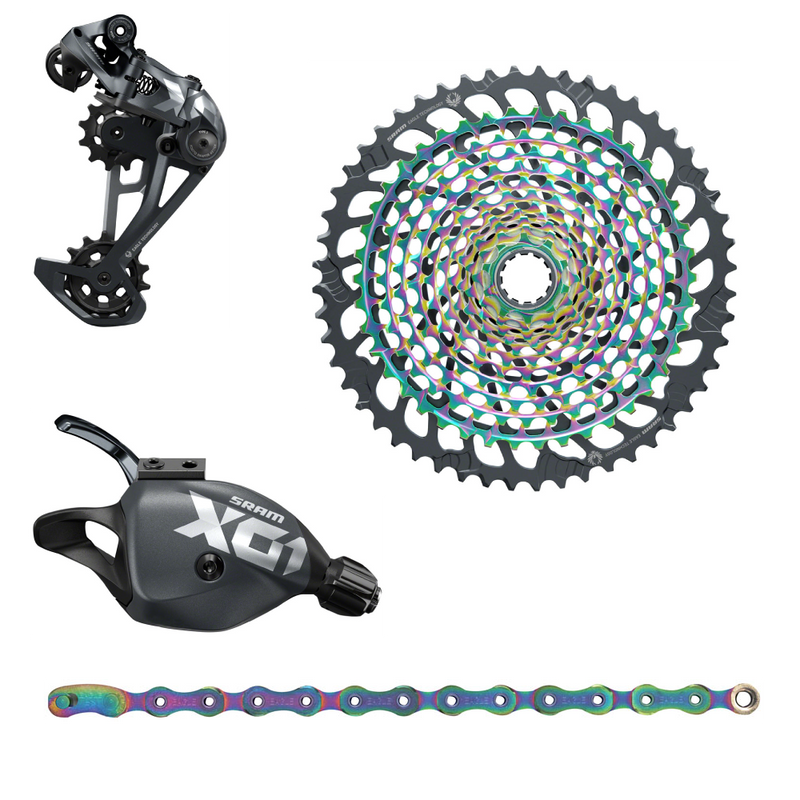 SRAM X01 Eagle Group set BLACK 10 52T 12 Speed Drivetrain With Rainbow