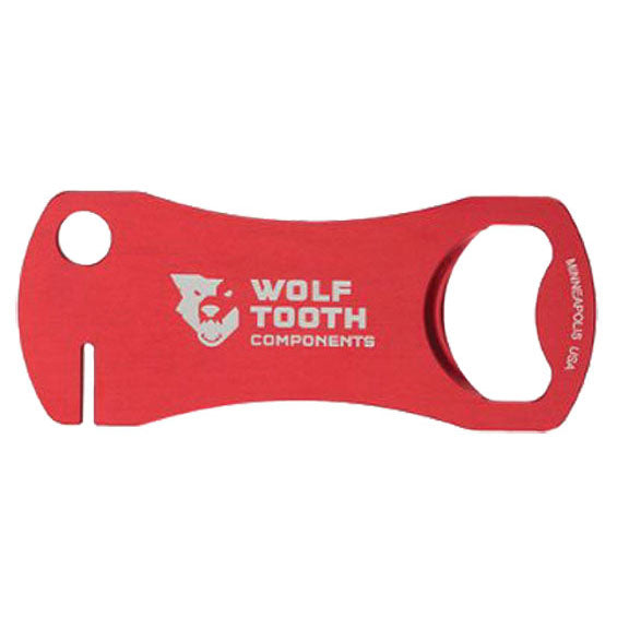 Wolf Tooth Components Bottle Opener and Rotor Truing Tool Red