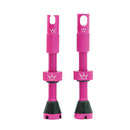 Peaty's Alloy Presta Valve Stem 60mm Pair Punch (Pink)