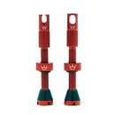 Peaty's Alloy Presta Valve Stem 60mm Pair Red