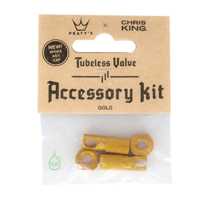 Peaty's Tubeless Valve Accessory Kit Gold