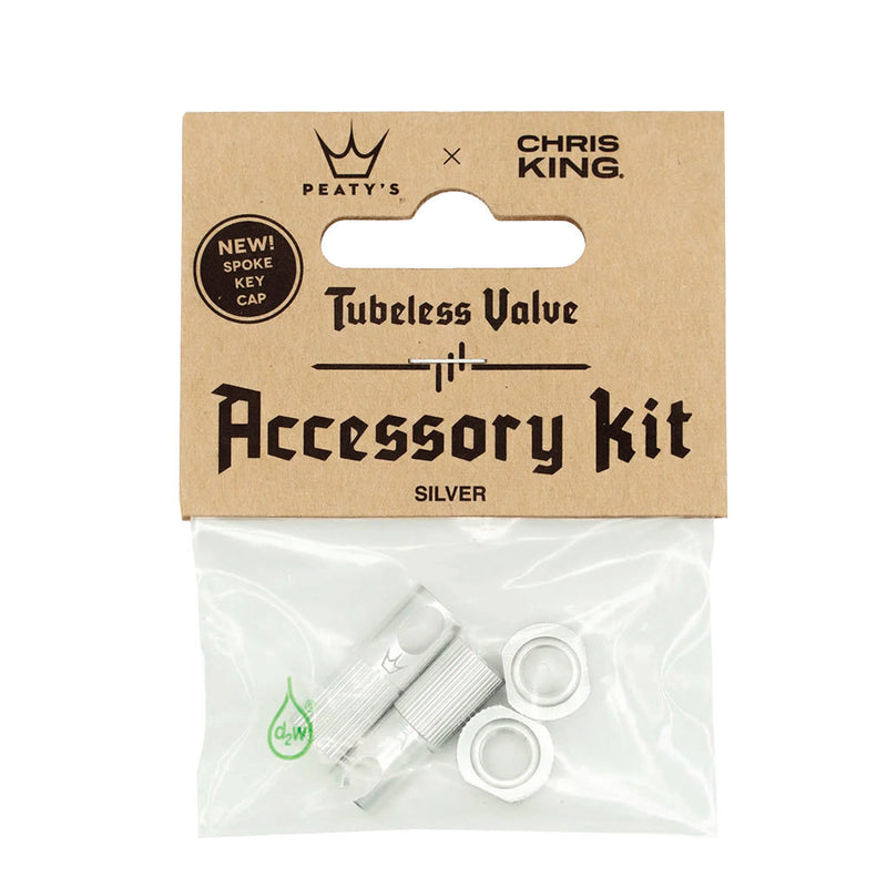 Peaty's Tubeless Valve Accessory Kit Silver
